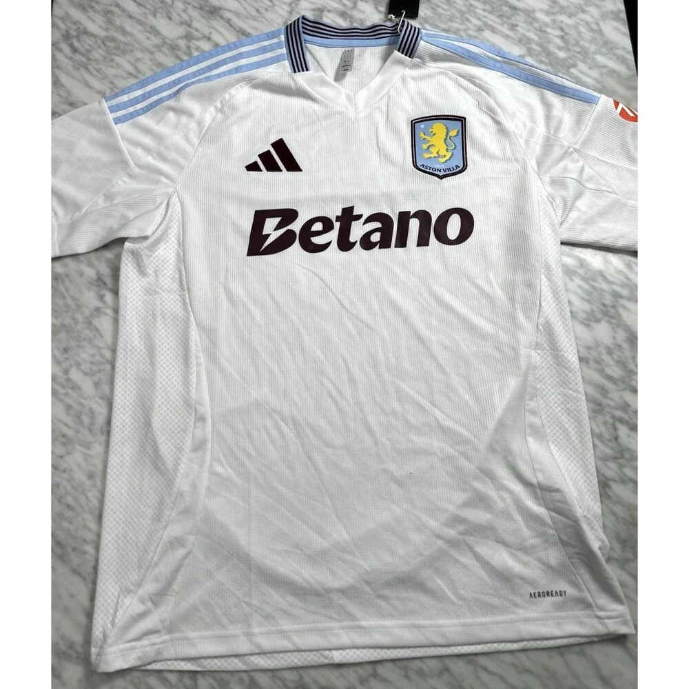 Adidas Aston Villa Away Football Soccer Jersey 24/25 Mens Medium KA6896 210 NEW